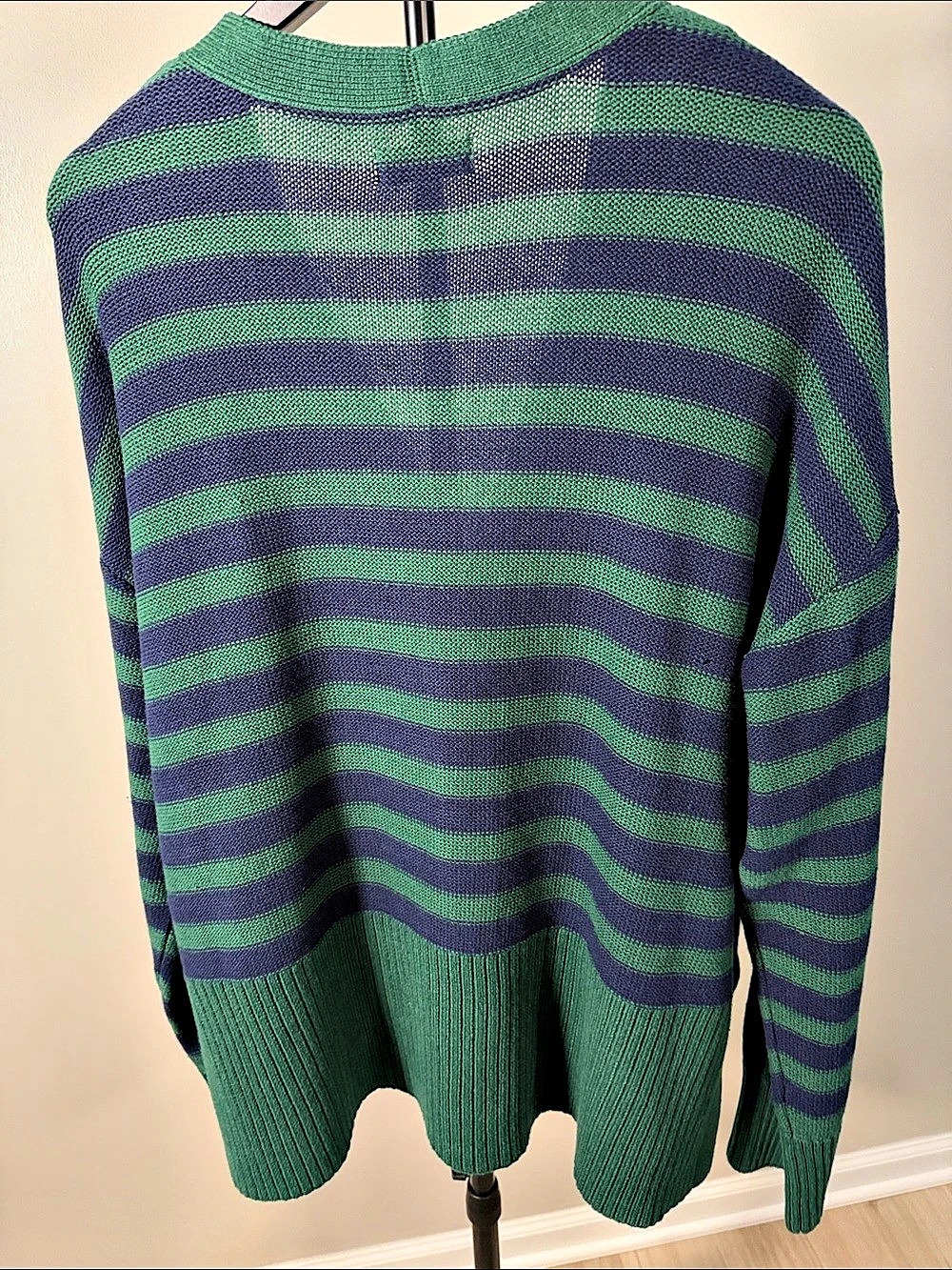 SONOMA Striped Cardigan in Green & Purple XXL NWT - Picture 2 of 4